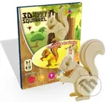 Veverka (NiXiM Dřevěné 3D puzzle) - puzzle z kategorie 3D puzzle