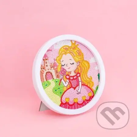 Diamantové malování s rámem - Kreslená princezna 17 cm