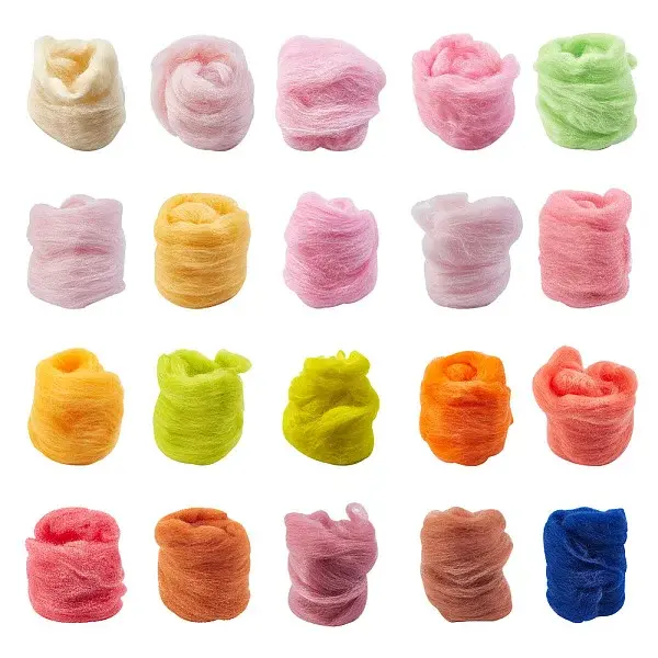 20 Bags 20 Colors Needle Felting Wool