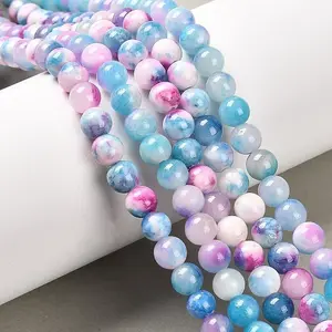 Natural Dyed Persian Jade Gemstone Bead Strands