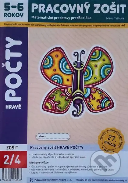 Hravé počty (Pracovný zošit 2/4 - Matematické predstavy predškoláka - 5 - 6 rokov) - kniha z kategorie Mateřská škola a předškoláci