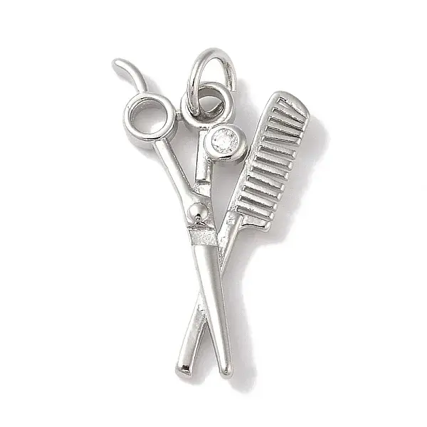 Rack Plating Brass & Cubic Zirconia Pendants