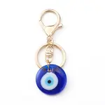 Handmade Lampwork Evil Eye Keychain