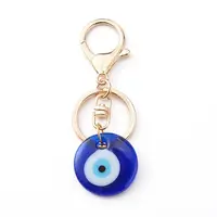 Handmade Lampwork Evil Eye Keychain