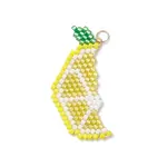 Glass Seed Beaded Lemon Pendants