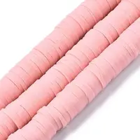 Flat Round Handmade Polymer Clay Beads