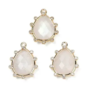 Natural Moonstone Faceted Pendants