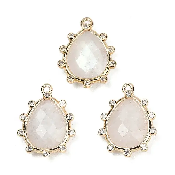 Natural Moonstone Faceted Pendants