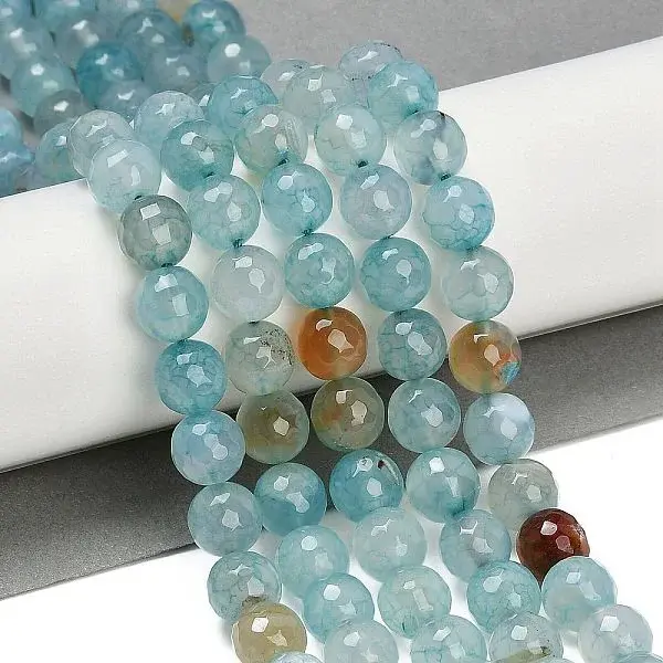 Natural Dragon Veins Agate(Dyed & Heated) Beads Strands