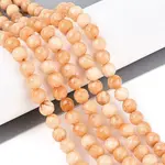 Dyed Natural White Jade Beads Strands