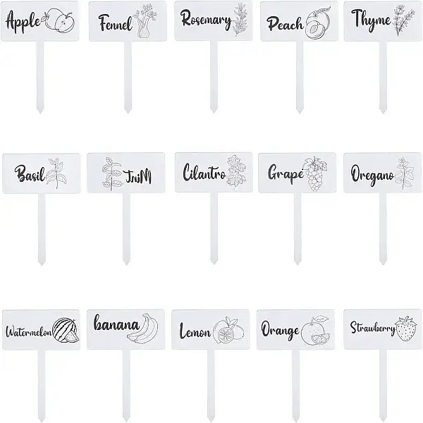 1 Set Acrylic Plant Labels