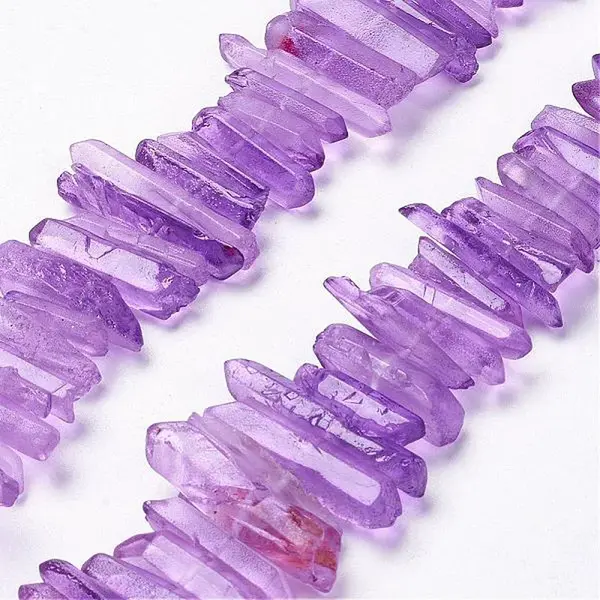 Natural Quartz Crystal Points Beads Strands