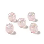 UV Plating Rainbow Iridescent Crackle Acrylic Beads