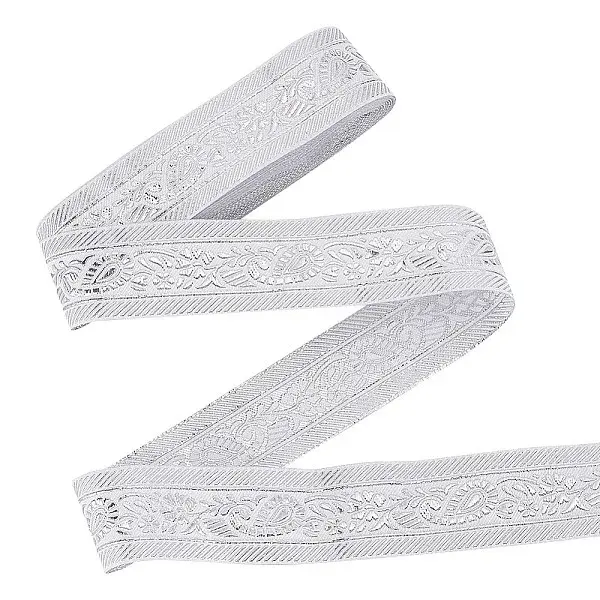 7.5 Yards Polyester Jacquard Flower Ribbon