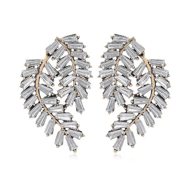 Alloy Leaf Stud Earrings