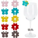 70Pcs 10 Styles Silicone Wine Glass Charms