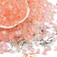 Transparent Spray Painted Glass Seed Beads