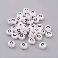 Acrylic Horizontal Hole Letter Beads