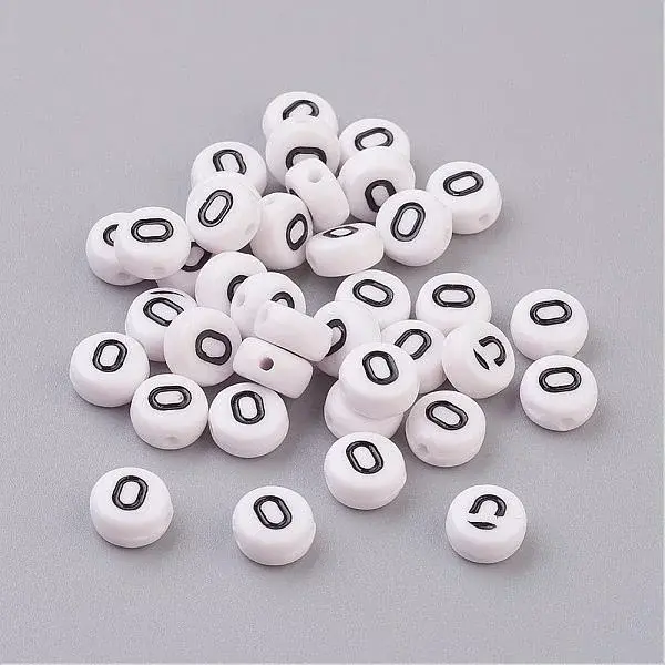 Acrylic Horizontal Hole Letter Beads