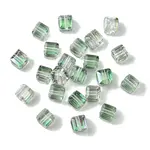 100Pcs Transparent Electroplate Glass Beads
