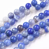 Natural Striped Agate/Banded Agate Beads Strands