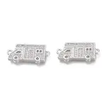Brass Mirco Pave Clear Cubic Zirconia Links