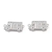 Brass Mirco Pave Clear Cubic Zirconia Links