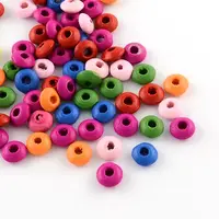 Dyed Natural Wood Beads