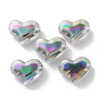 UV Plating Rainbow Iridescent Acrylic Beads
