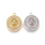 Brass Micro Pave Cubic Zirconia Pendants