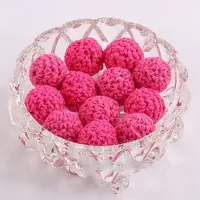 Handmade Woolen Macrame Wooden Pom Pom Ball Beads