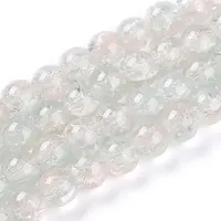 Transparent Crackle Glass Bead Strands