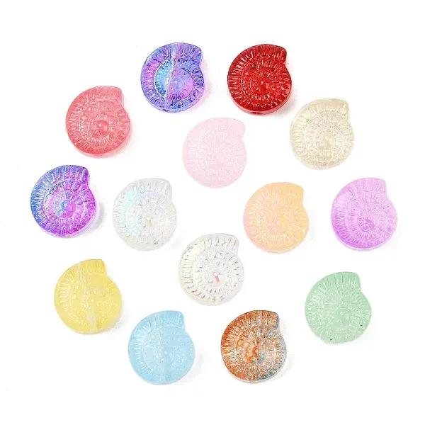 Baking Paint and Golden Metal Enlaced Glass Beads