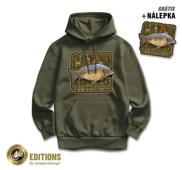 4anglersdesign mikina catch and release is a way of life - s