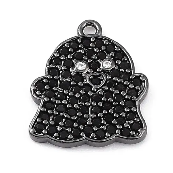 Rack Plating Brass Cubic Zirconia Pendants