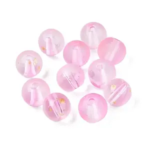 Frosted Baking Painted Glass Beads