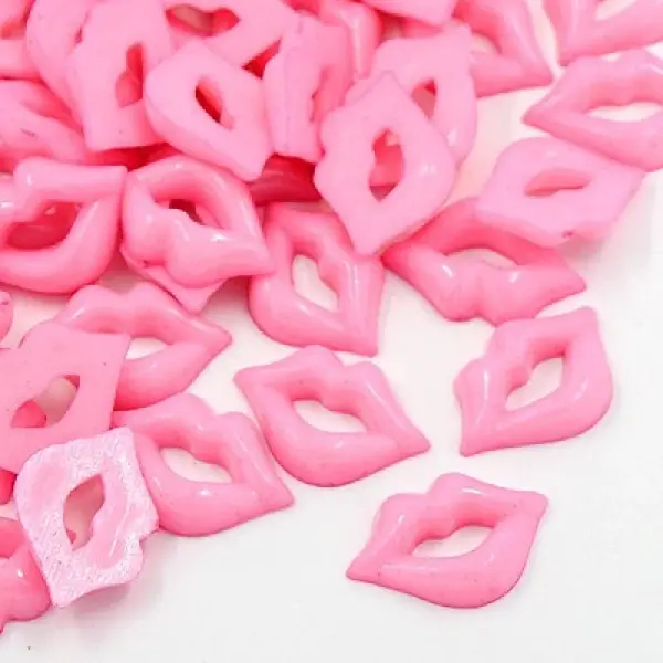 Acrylic Lip Shaped Cabochons