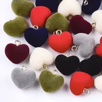 Flocky Acrylic Pendants