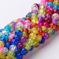Crackle Glass Beads Strands