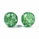 Transparent Crackle Acrylic Round Beads Strands