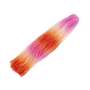 Gradient Color Baking Painted Glass Bead Strands