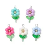 Flower Transparent Acrylic Pendants