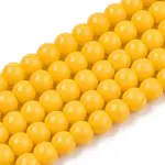 Opaque Solid Color Glass Beads Strands