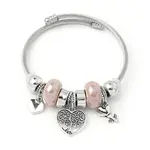 European Style Stainless Steel & Alloy Charm Bangles for Women