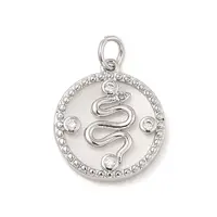 Brass Micro Pave Clear Cubic Zirconia Pendants