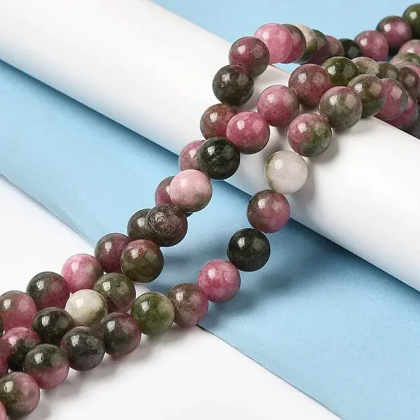 Natural Dyed White Jade Beads Strands