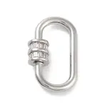 Brass Micro Pave Cubic Zirconia Keychain Rings