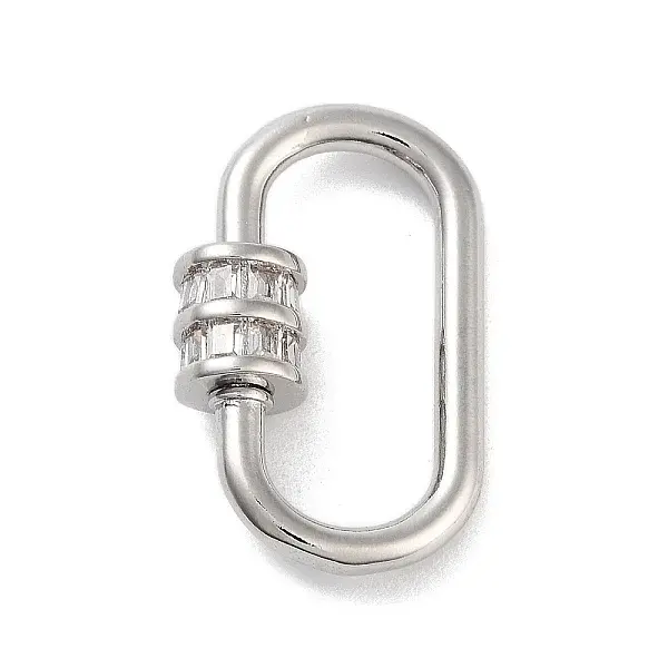 Brass Micro Pave Cubic Zirconia Keychain Rings