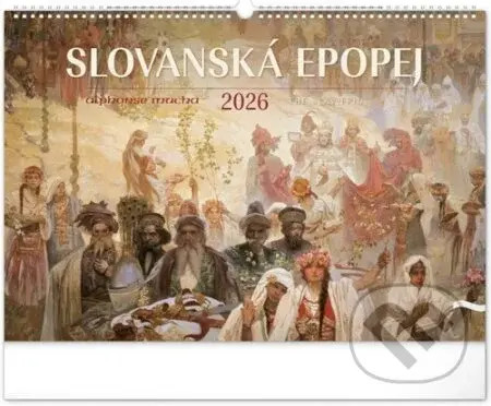 NOTIQUE Nástěnný kalendář Slovanská epopej 2026 (neutrální kalendárium)