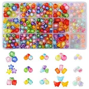 15 Styles Transparent Acrylic Beads